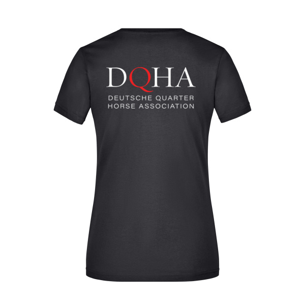 DQHA Rückendruck - Ladies' Slim Fit V-T Miniaturansicht