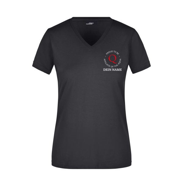 DQHA Brust- & Rückendruck - Ladies' Slim Fit V-T Miniaturansicht