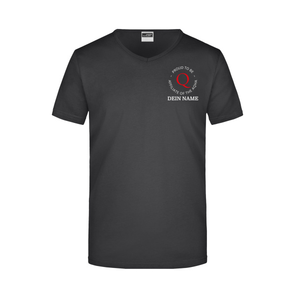 DQHA Brust- & Rückendruck - Men's Slim Fit V-T Miniaturansicht