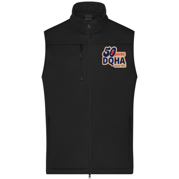 50 Jahre Brustdruck - Men's Softshell Vest Miniaturansicht