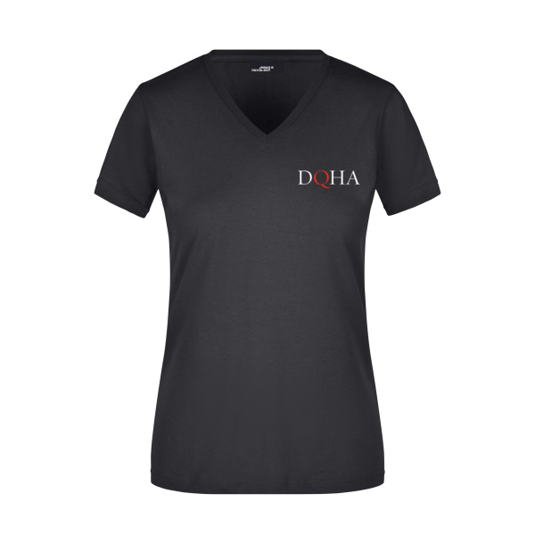 DQHA Brustdruck - Ladies' Slim Fit V-T Miniaturansicht