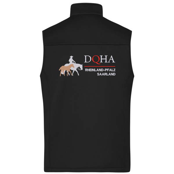 DQHA RLP - Rückenstick - Men's Softshell Vest Miniaturansicht