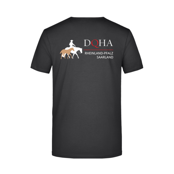 DQHA RLP Rückendruck - Men's Slim Fit V-T Miniaturansicht